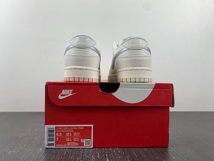 nike dunk low ess sail oxygen purple (women