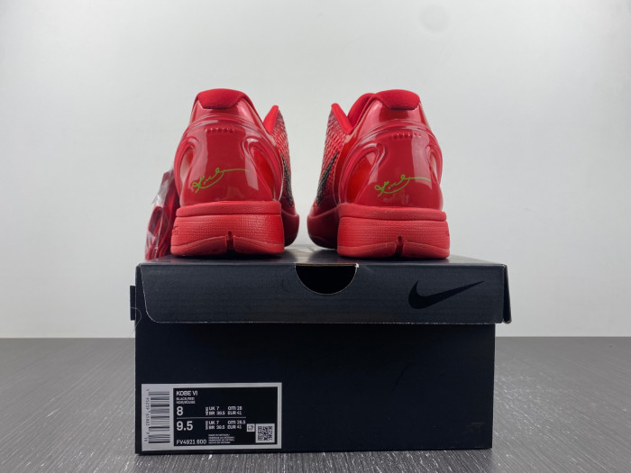 nike kobe 6 protro “reverse grinch” fv4921-600