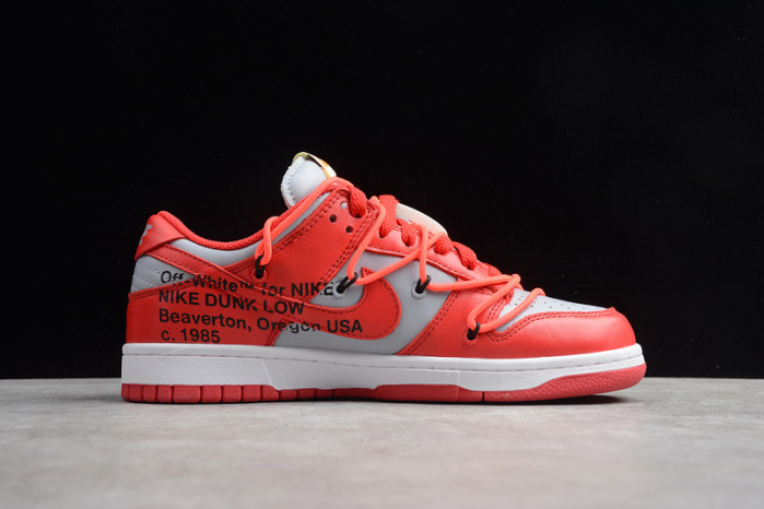 off-w x nike dunk low university red ct0856-600