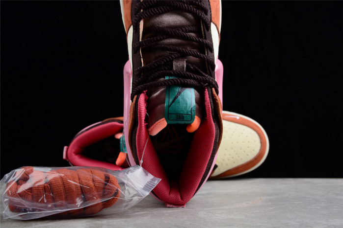 nike dunk mid social status free lunch chocolate milk dj1173-700