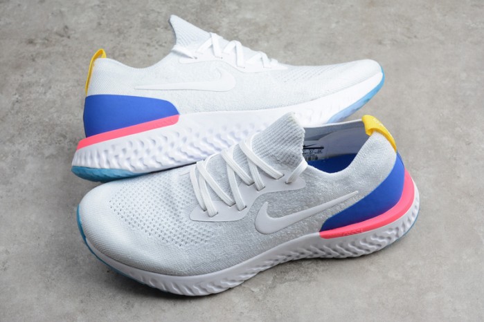 nike epic react flyknit white aq0067-101