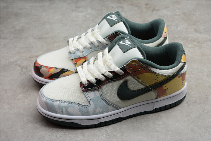 nike sb dunk low “sail multi camo” dh0957-100