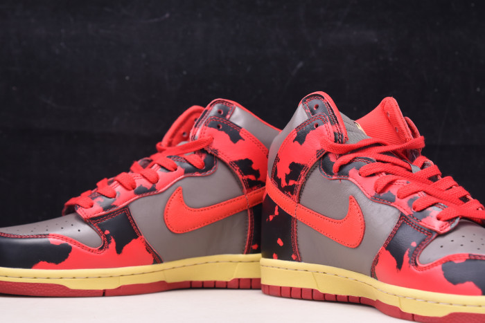 nike dunk high 1985 red acid wash
