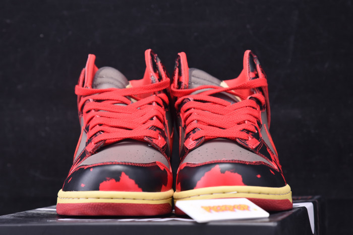nike dunk high 1985 red acid wash