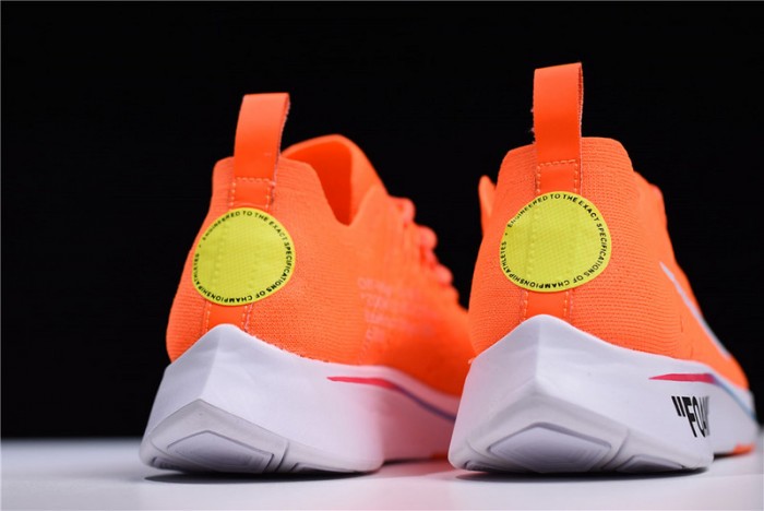 nike x ow zoom fly mercurial flyknit total orange ao2115-800
