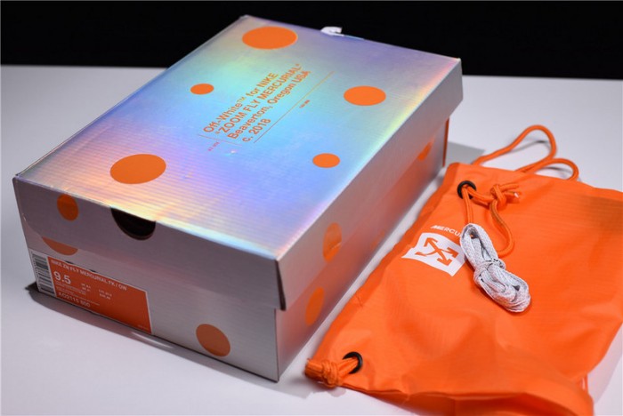 nike x ow zoom fly mercurial flyknit total orange ao2115-800