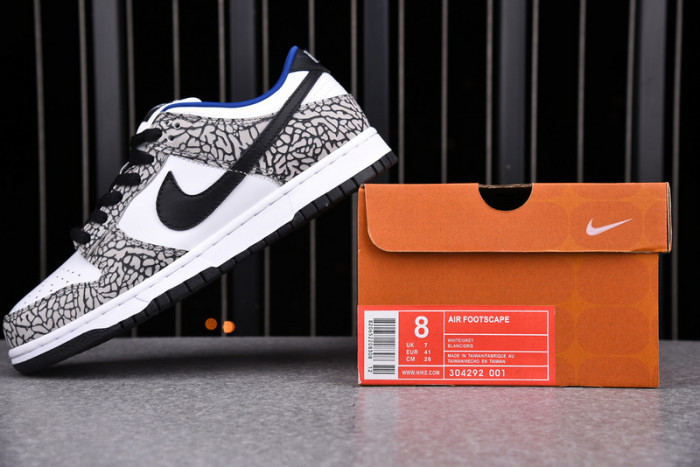 nike dunk sb low S*p*e white cement 304292-001