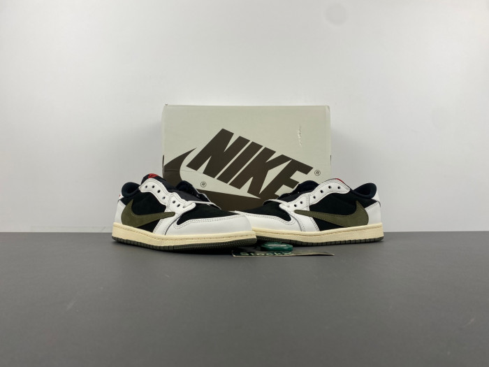 TRAVIS SCOTT X AIR JORDAN 1 LOW Olive KIDS DZ5909 106