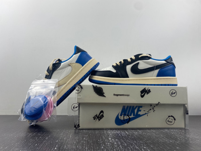 TRAVIS SCOTT X AIR JORDAN 1 LOW Fragment KIDS DM7866 140